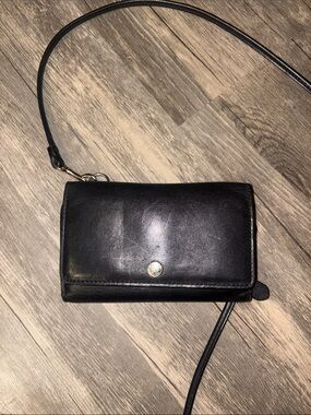 Vintage Coach crossbody mini black bag